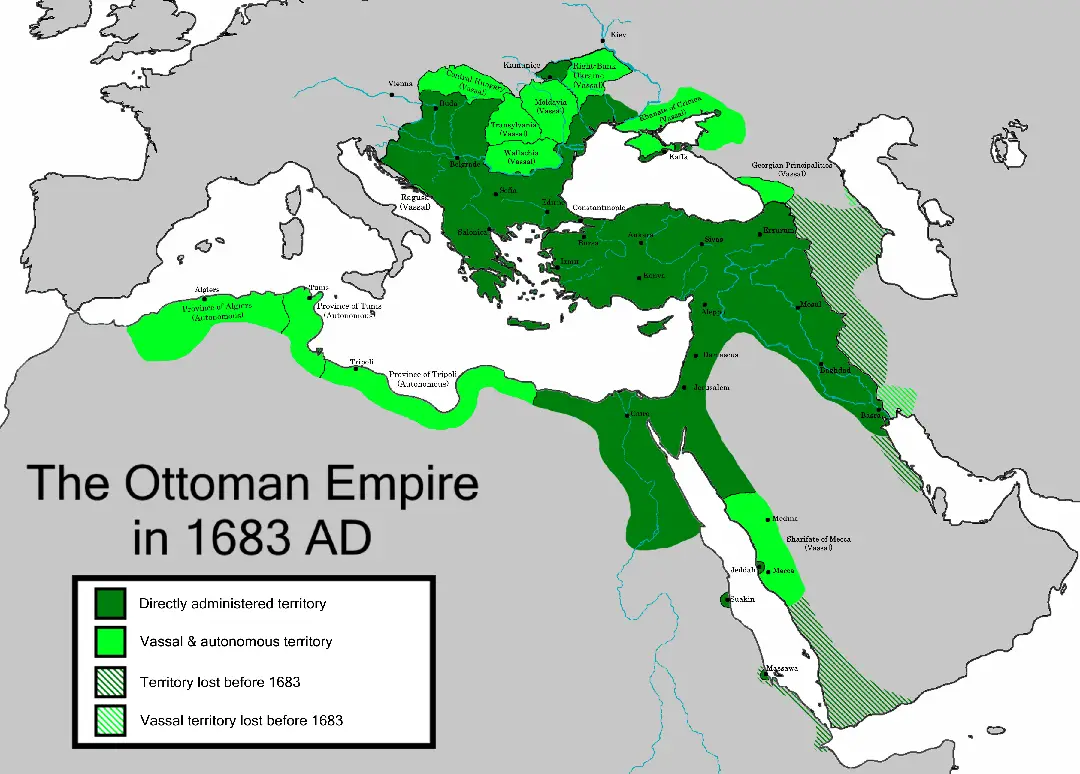  Kekaisaran Ottoman pada tahun 1683 M