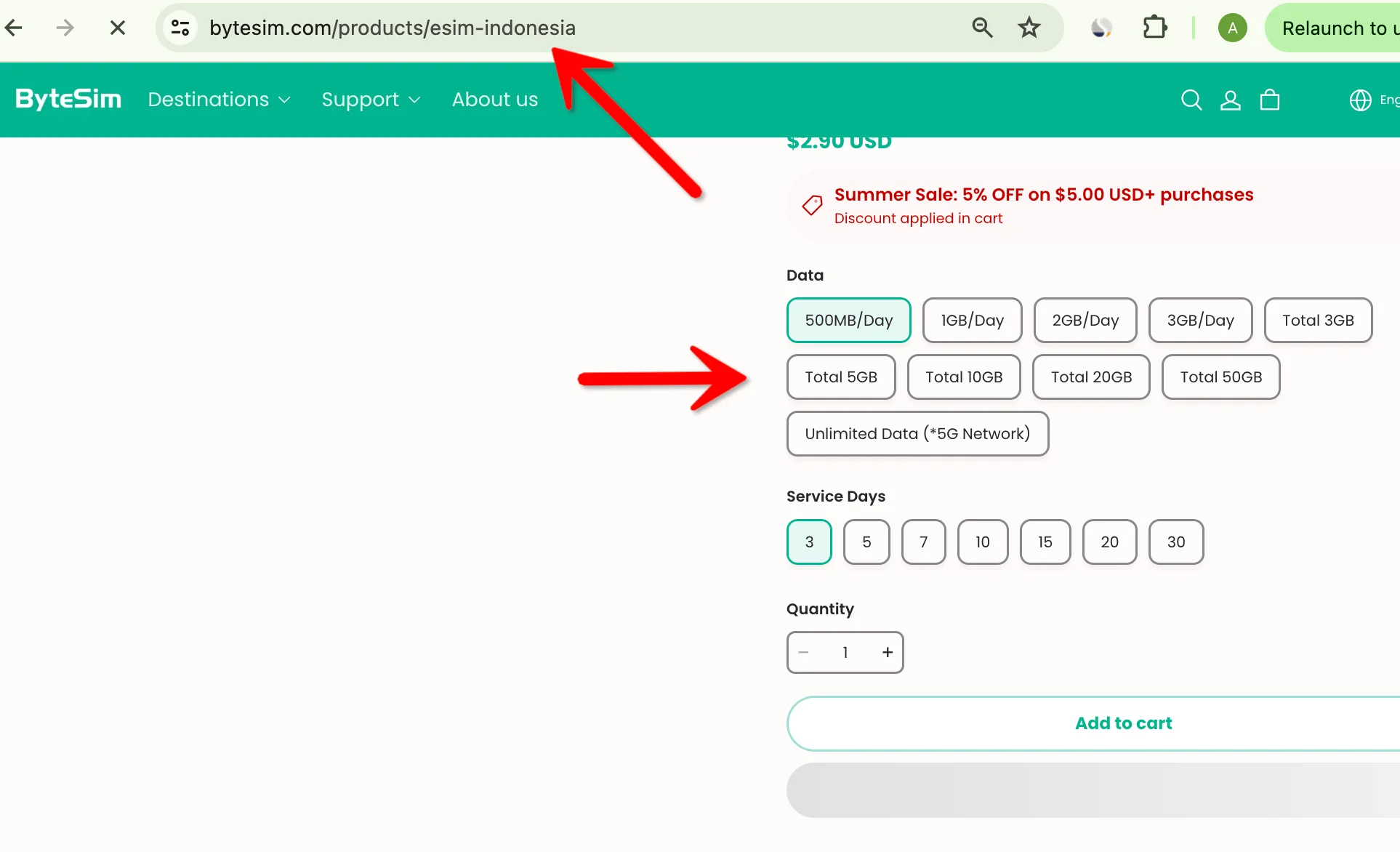 ByteSIM Indonesia Plans No Voice Call and SMS 