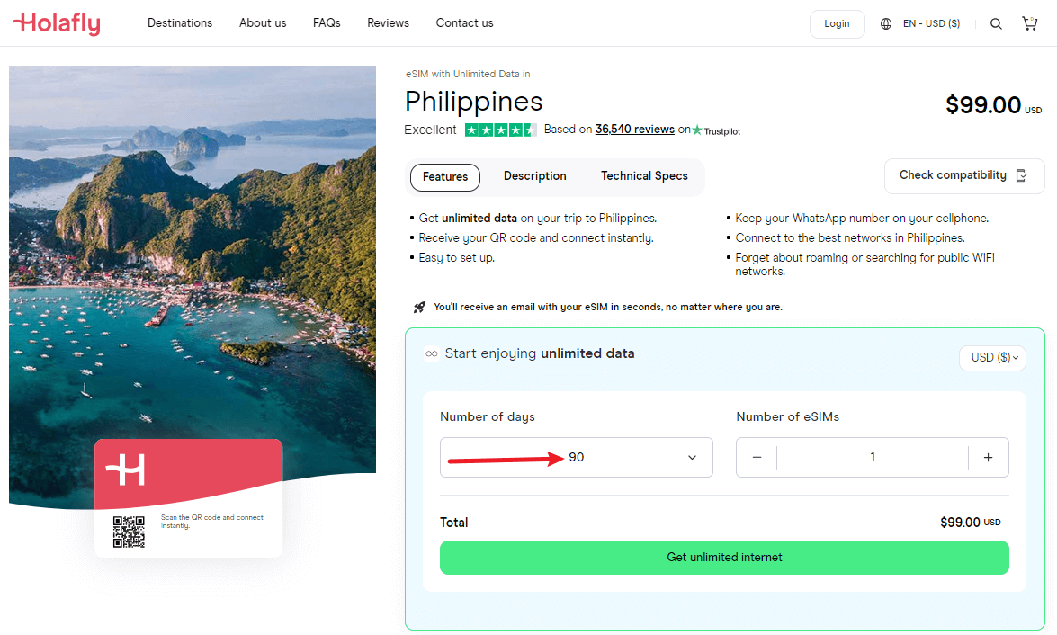Holafly Philippines Esim Plans