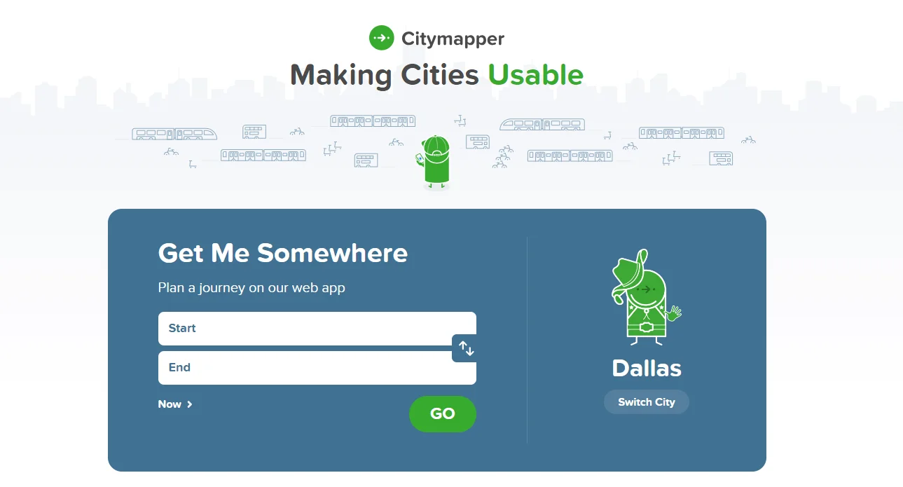 Europe Citymapper App