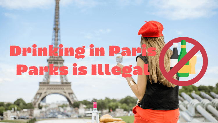 No Drinking in Paris Parks