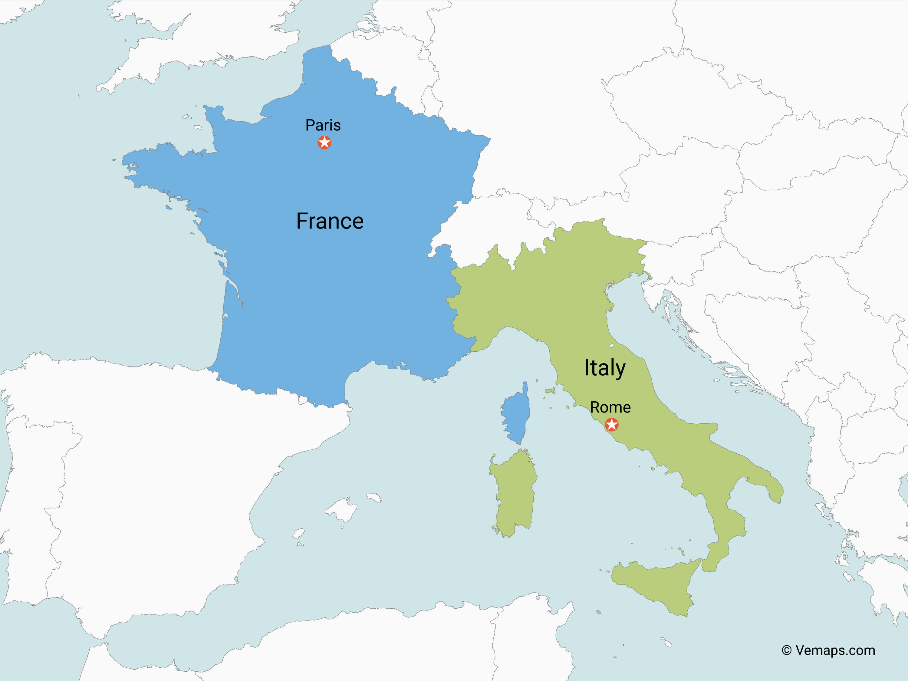 Natural Borders Between France and Italy