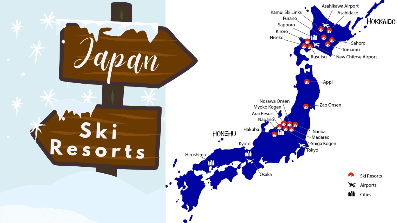 Japan Ski Resort Map