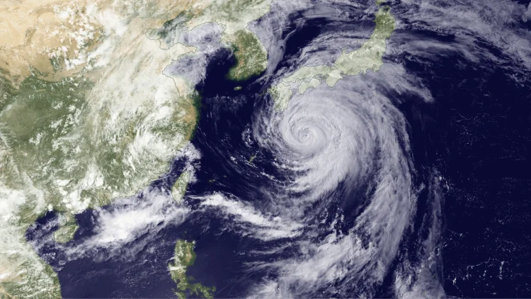 How do typhoons form around Japan