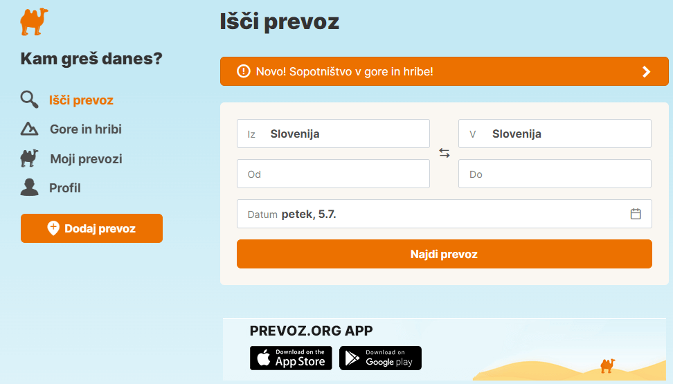 Slovenia Prevoz.org App