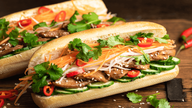 Vietnamese Bánh Mì Sandwich